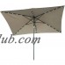 Rectangular Solar Powered LED Lighted Patio Umbrella - 10' x 6.5' - By Trademark Innovations (Tan)   554516056